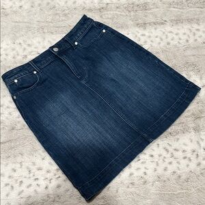 Talbots Dark Blue Denim Mini Skirt Size 2